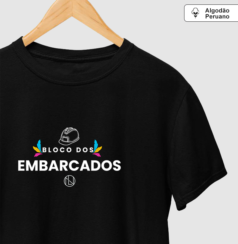 Camiseta algodão peruano Bloco dos Embarcados