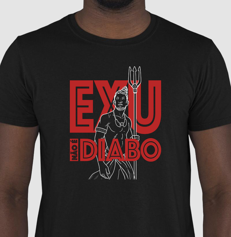 Camiseta Exu Não é Diabo - vesão preta