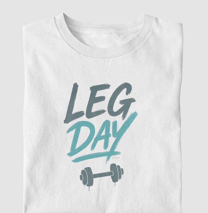 Leg Day - versão pincelada cinza