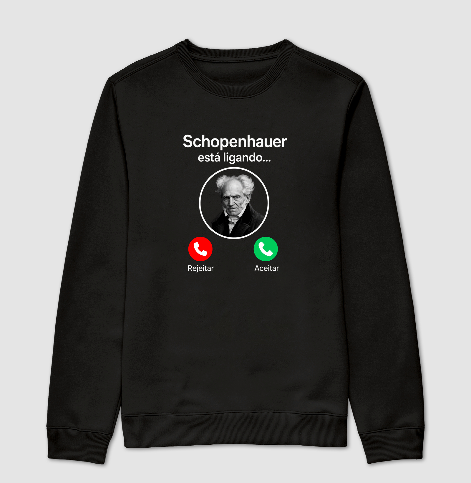 Schopenhauer Está Ligando - Suéter Moletom