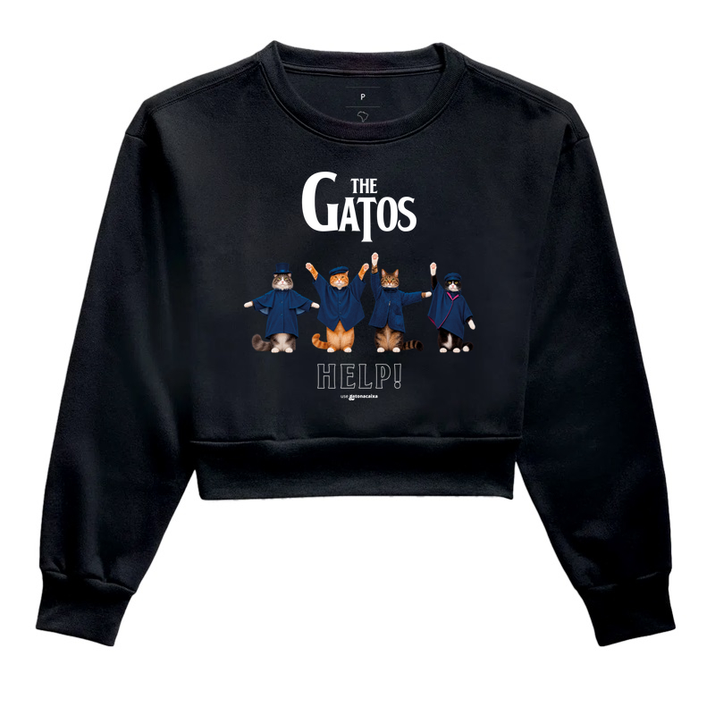 The Gatos - Help! - Cropped Moletom