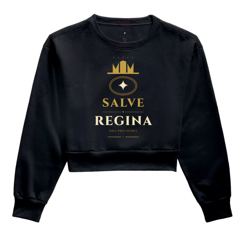 Salve Rainha - Latim - Cropped Moletom