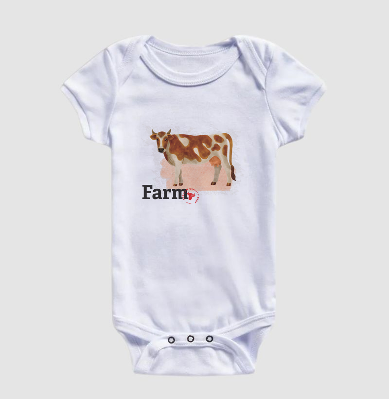 Body Infantil Agro Farm Vaca