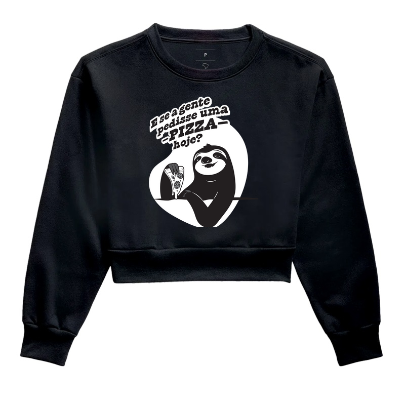 Cropped Moletom Preguizza