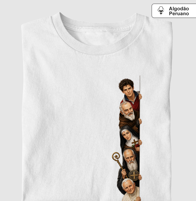 Camiseta Algodão Peruano Santos Amigos