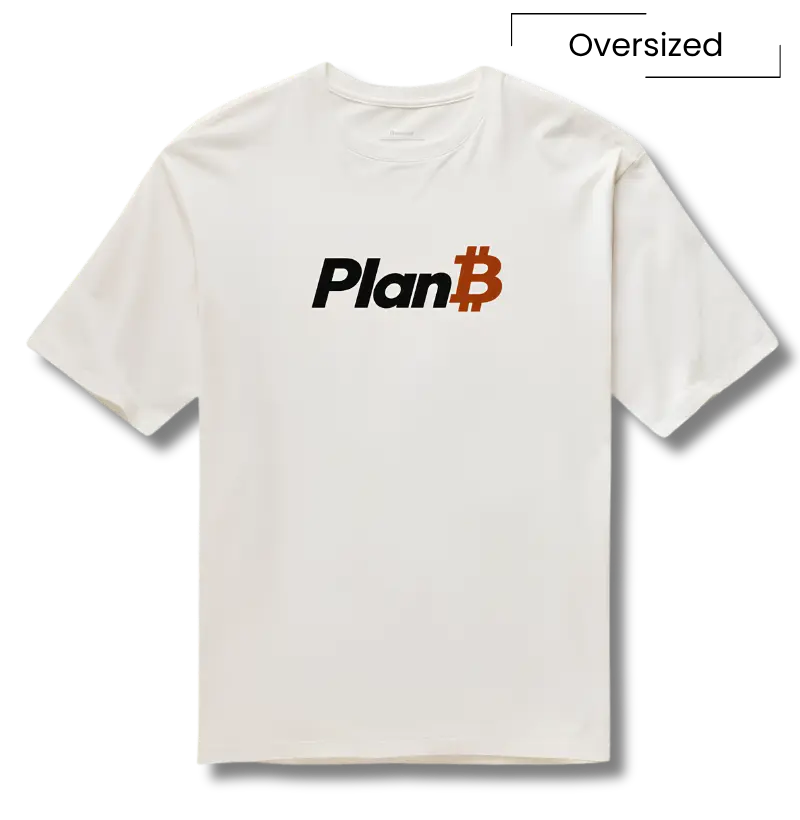 Camiseta Bitcoin Plan B - Camiseta Oversized