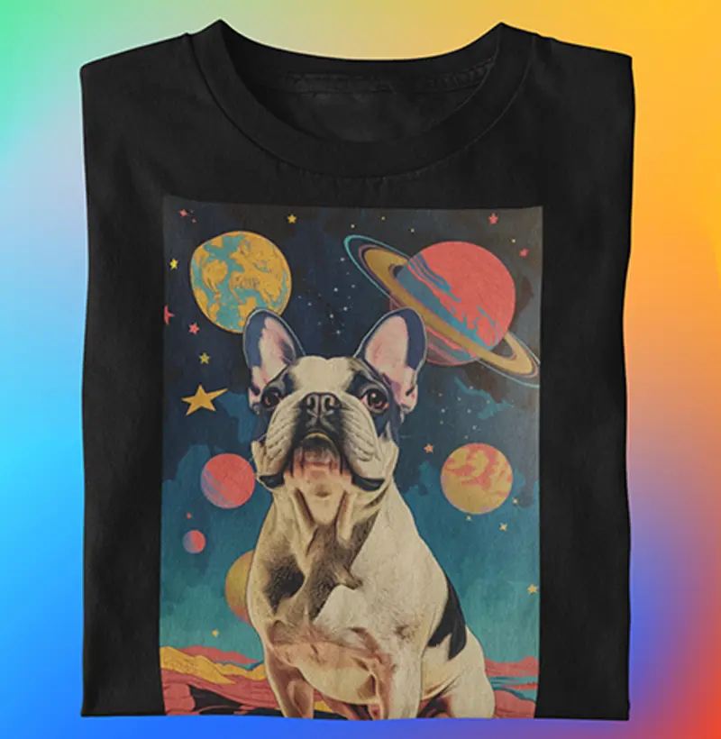 Camiseta Bulldog Francês "Outro Mundo"