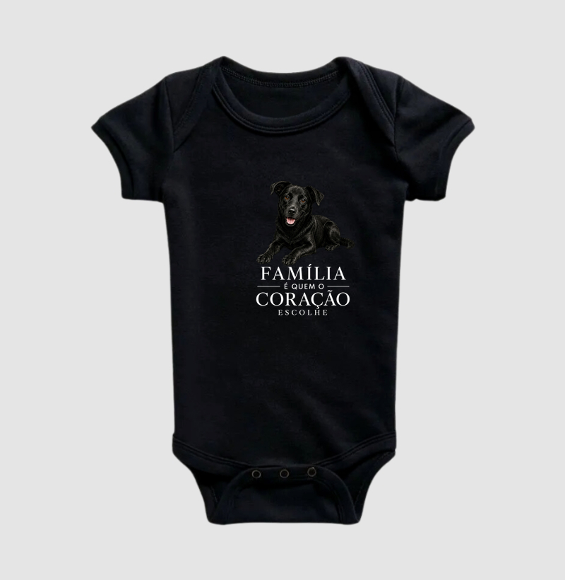 SRD - Preto - Família - Body Infantil