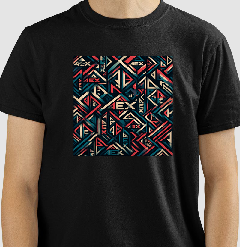 T-shirt Algodão Fractal Lines