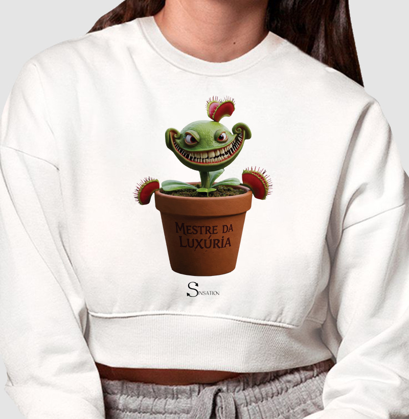 Cropped Moletom - Luxúria - Planta Carnívora