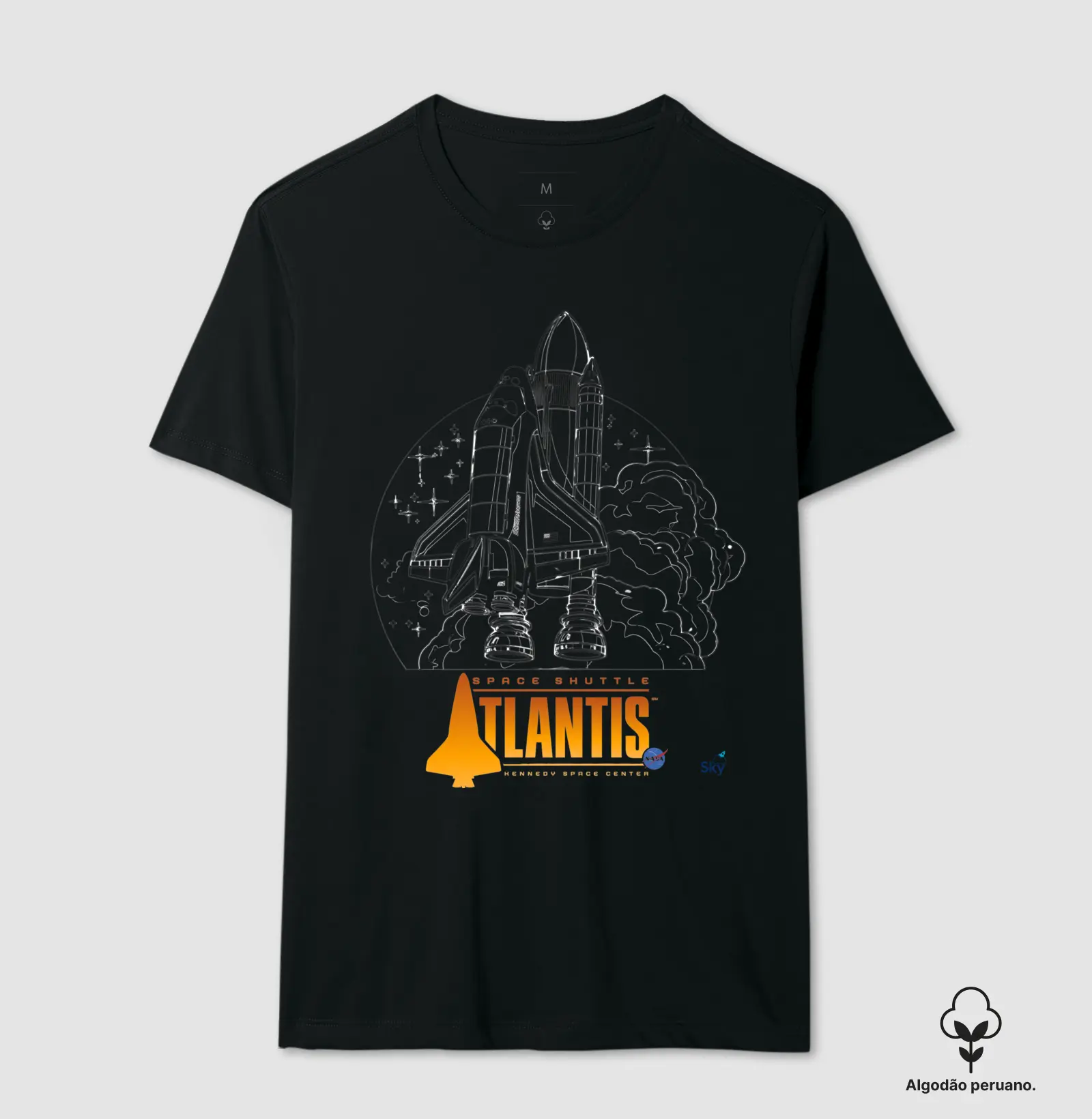 Camiseta Algodão Peruano - Space Shuttle Atlantis