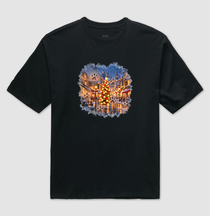 Vidro com Patinhas na Cidade de Natal  - Camiseta Oversized