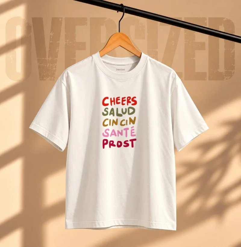Camiseta Oversized Cheers - Camiseta Oversized