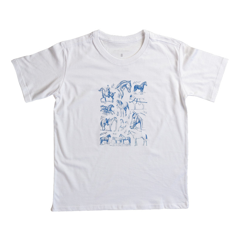 Padrão Cavalos azuis - kids