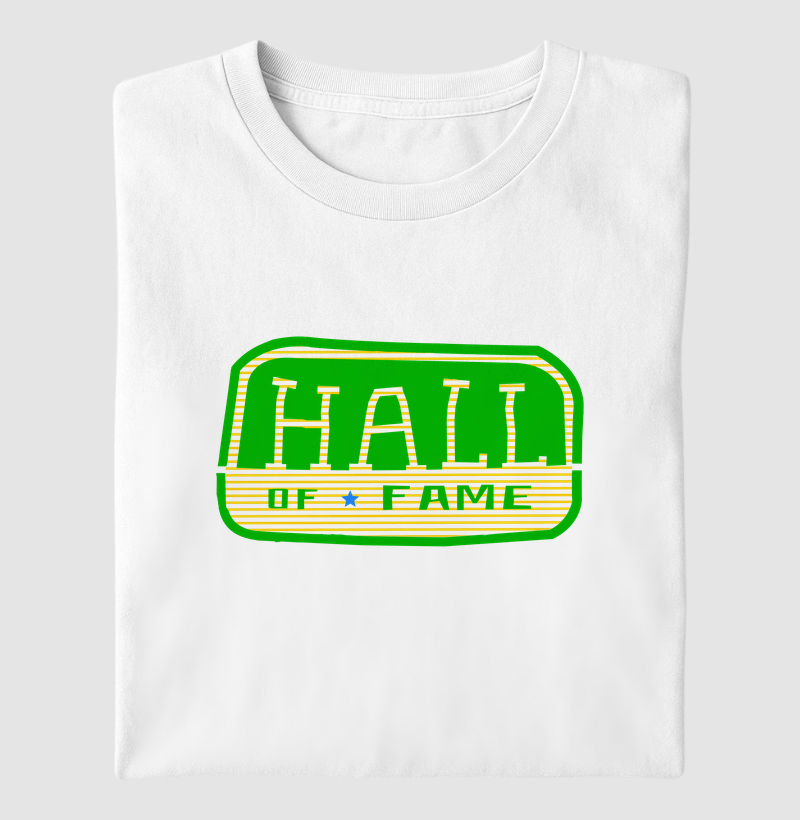 Camiseta HOF Verde Amarelo - Masculina Estampada 100% Algodão Hall of Fame – verde amarelo