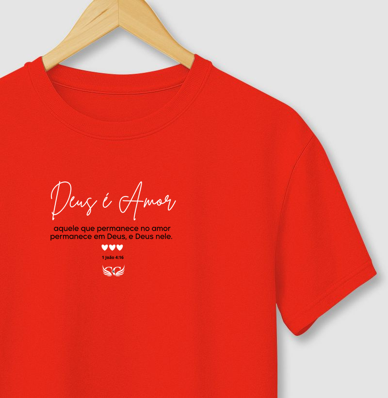 Camiseta Personalizada Deus é Amor. 1 João 4.16