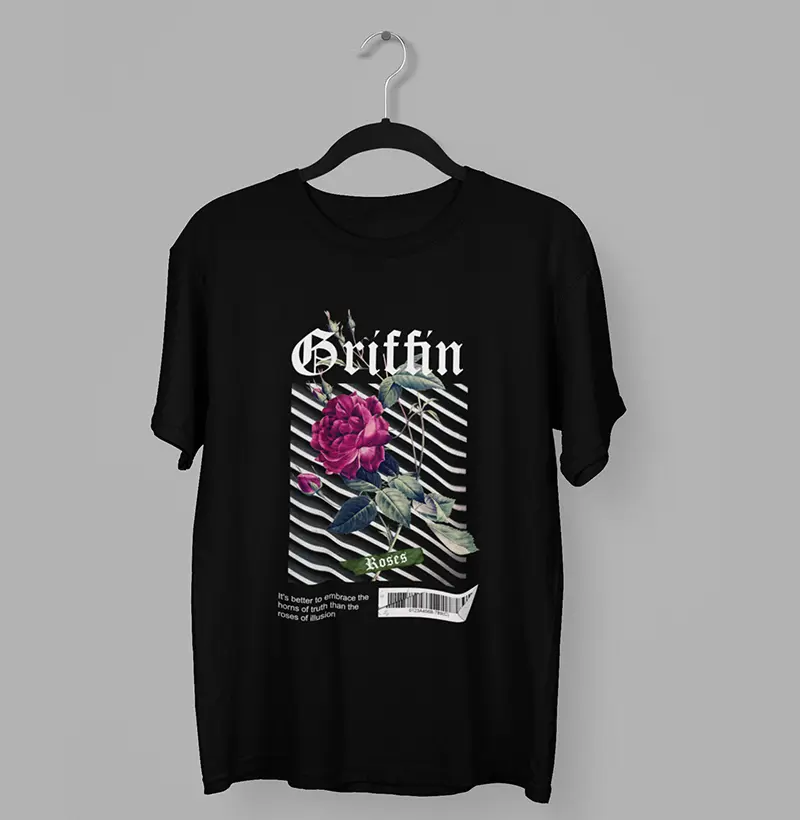 CAMISETA MASCULINA ROSES