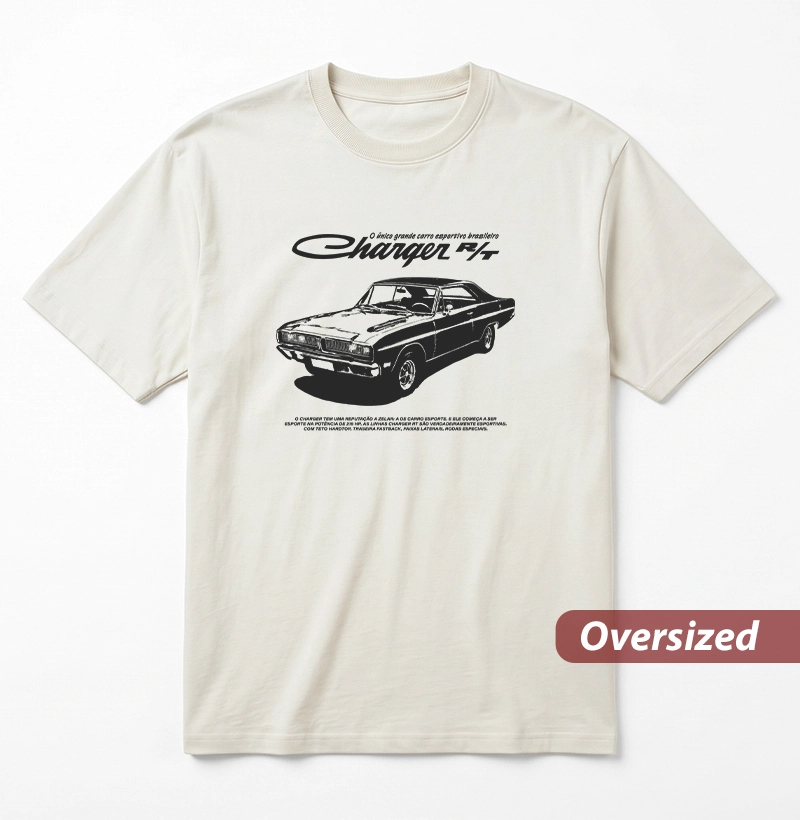 Charger RT | O único grande carro esportivo brasileiro - Camiseta Oversized
