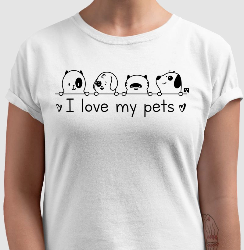 CAMISETA I LOVE MY PETS