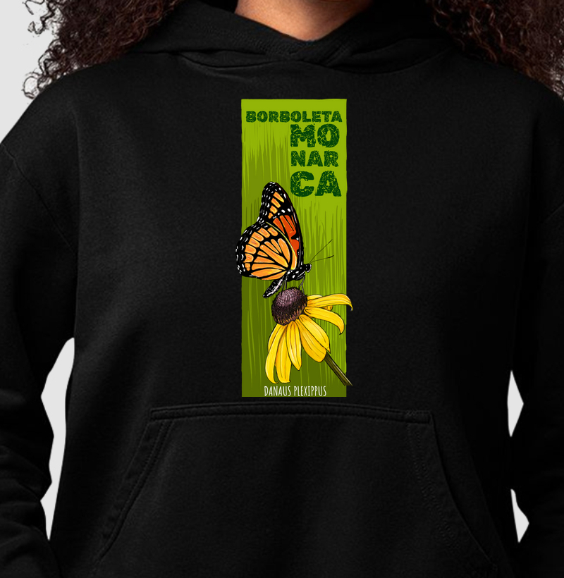 Hoodie Moletom Borboleta Monarca