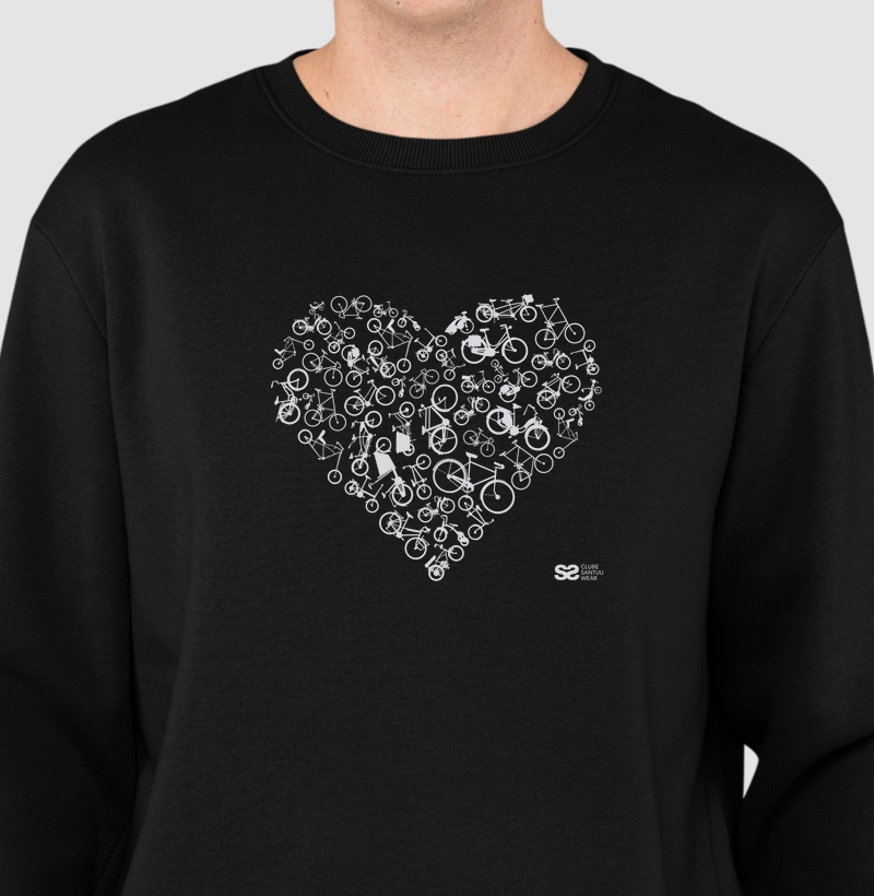 Moletom Sem Capuz Slim Unissex "Coração"