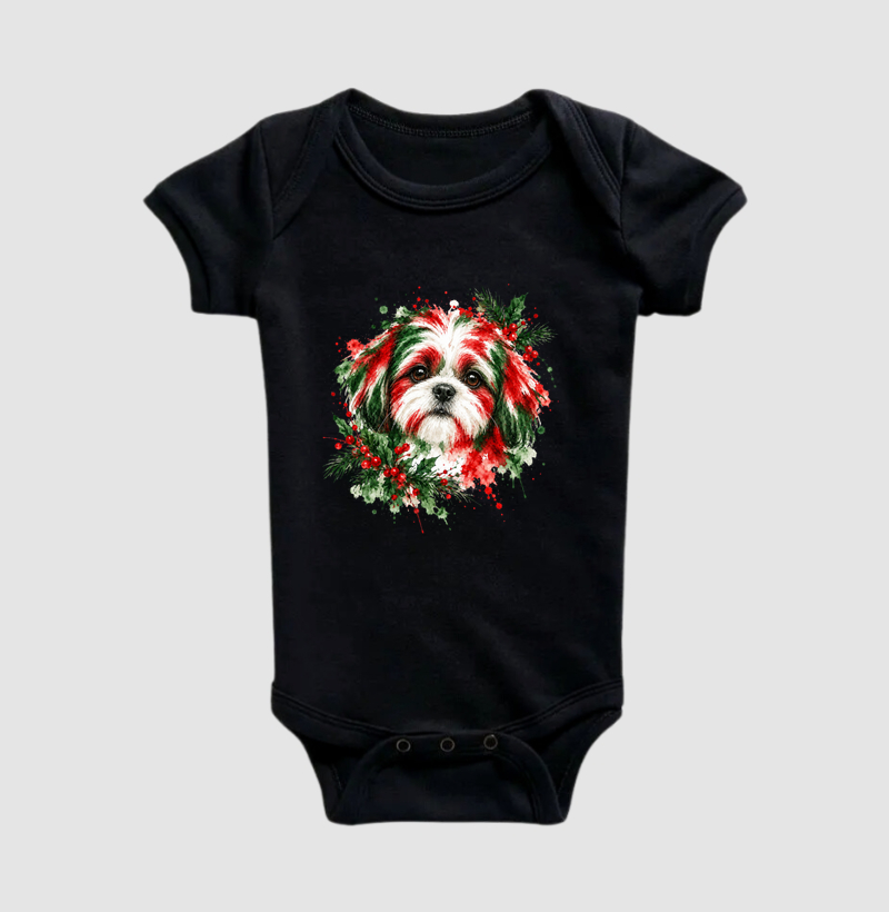 Cachorro Natalino - Body Infantil