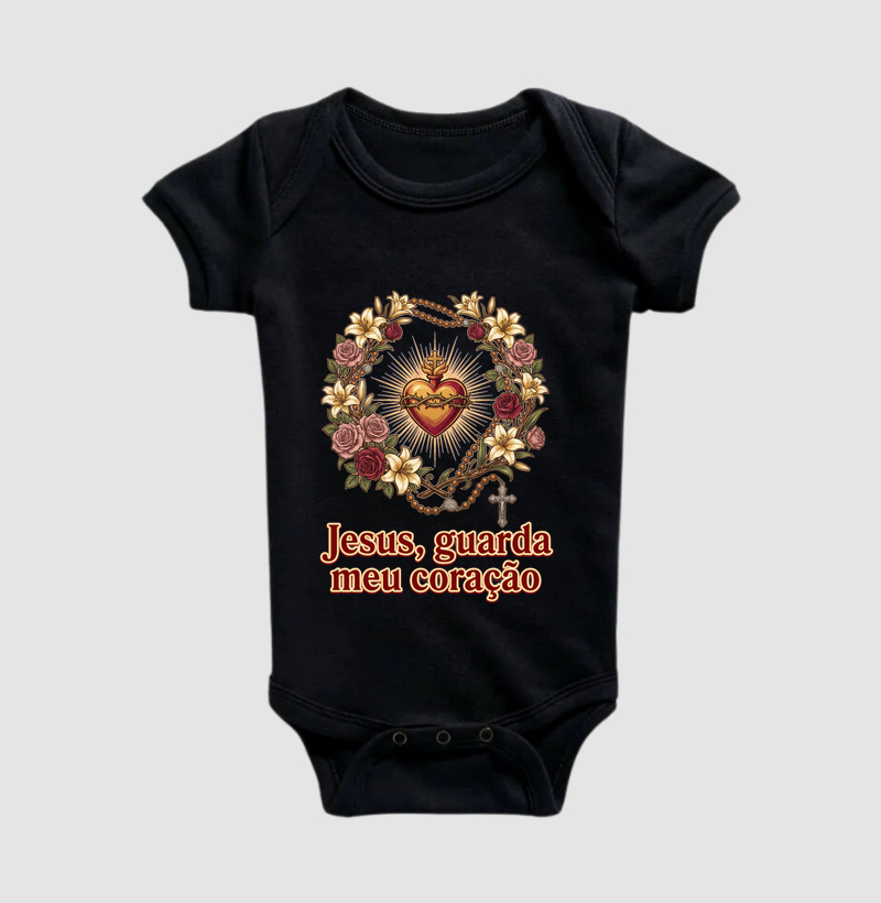 Jesus Guarda meu Coração - Body Infantil