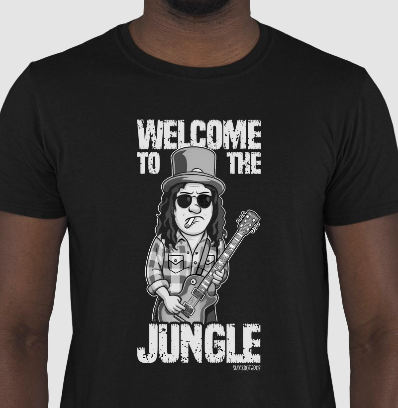 Camiseta Fã de Guns N' Roses - Welcome To The Jungle