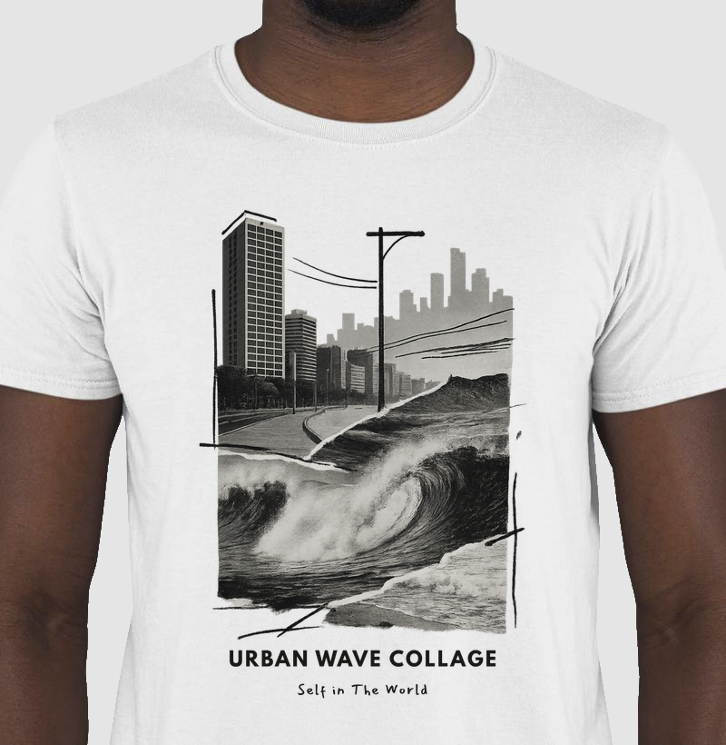 URBAN WAVE COLLAGE - Camiseta