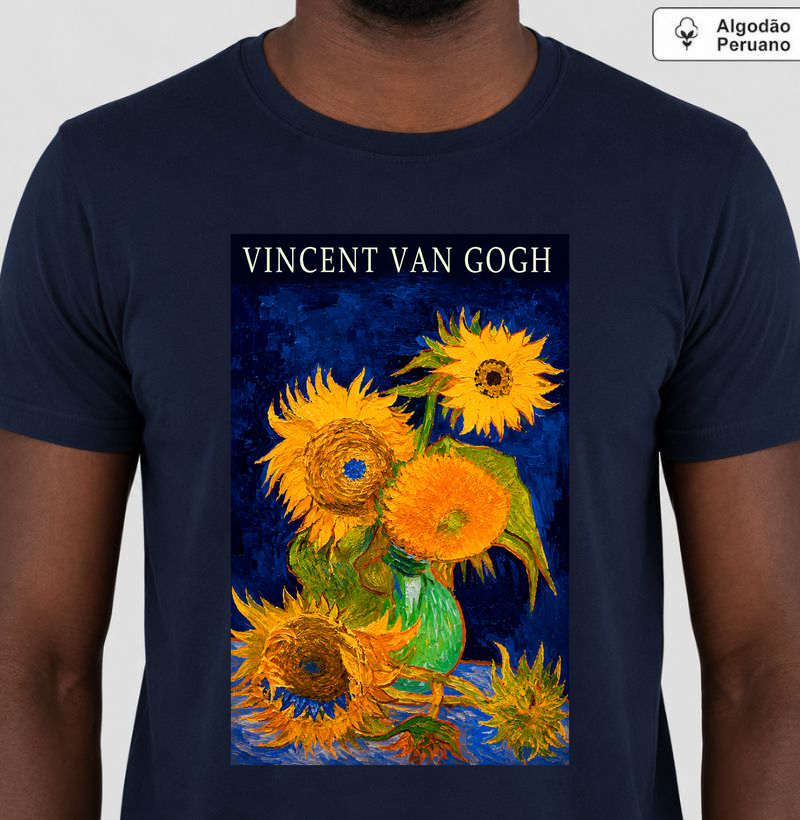 Vincent Van Gogh Girassois Algodão Peruano