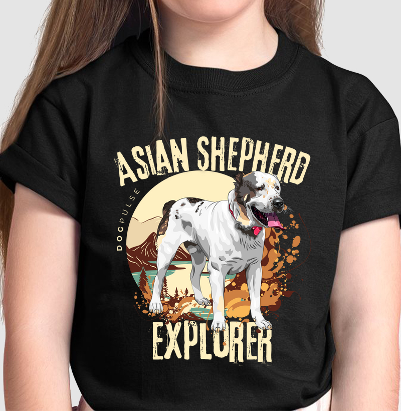 Camiseta Infantil Dog Pulse Asian Shepherd Explorer – Guardian of the Wild