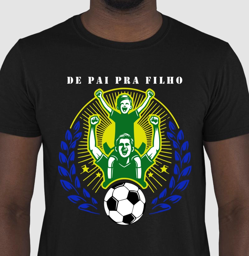 Camiseta De Pai Pra Filho - Verde e Amarelo