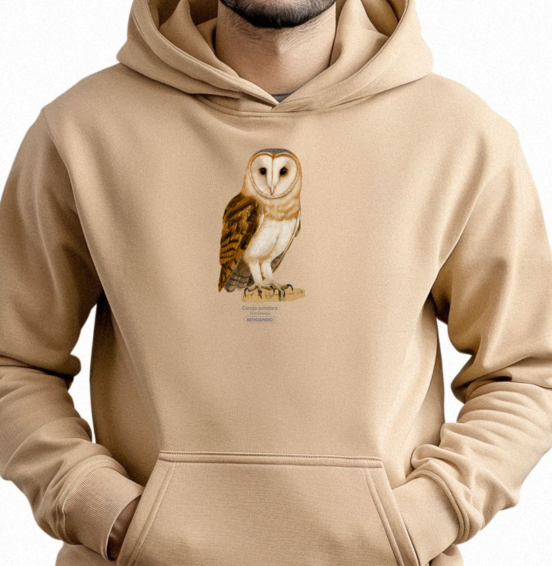 Aves do Brasil - Coruja Suindara - Moletom Hoodie