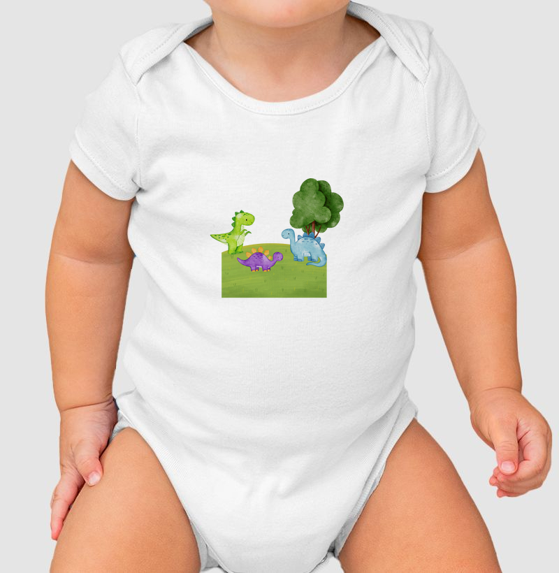 Body Infantil Dino Amiguinhos