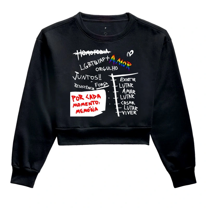 Cropped Moletom BugMe Existir Lutar