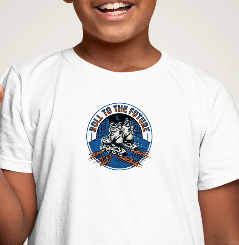 Roll to the future - Camiseta Infantil
