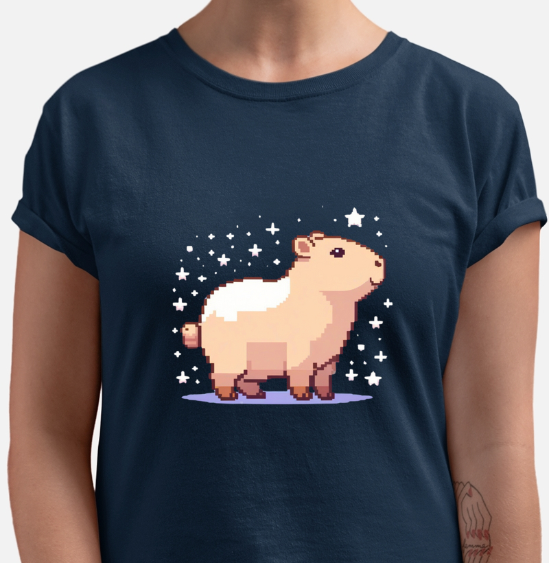 Camiseta Capivara Pixel Art