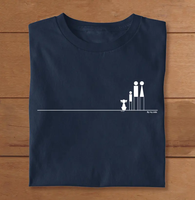 Casal com menino e cão