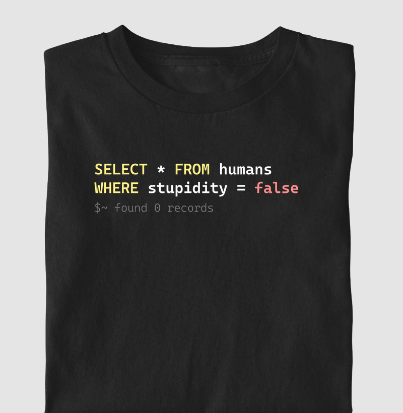 Select humans Where stupidity false