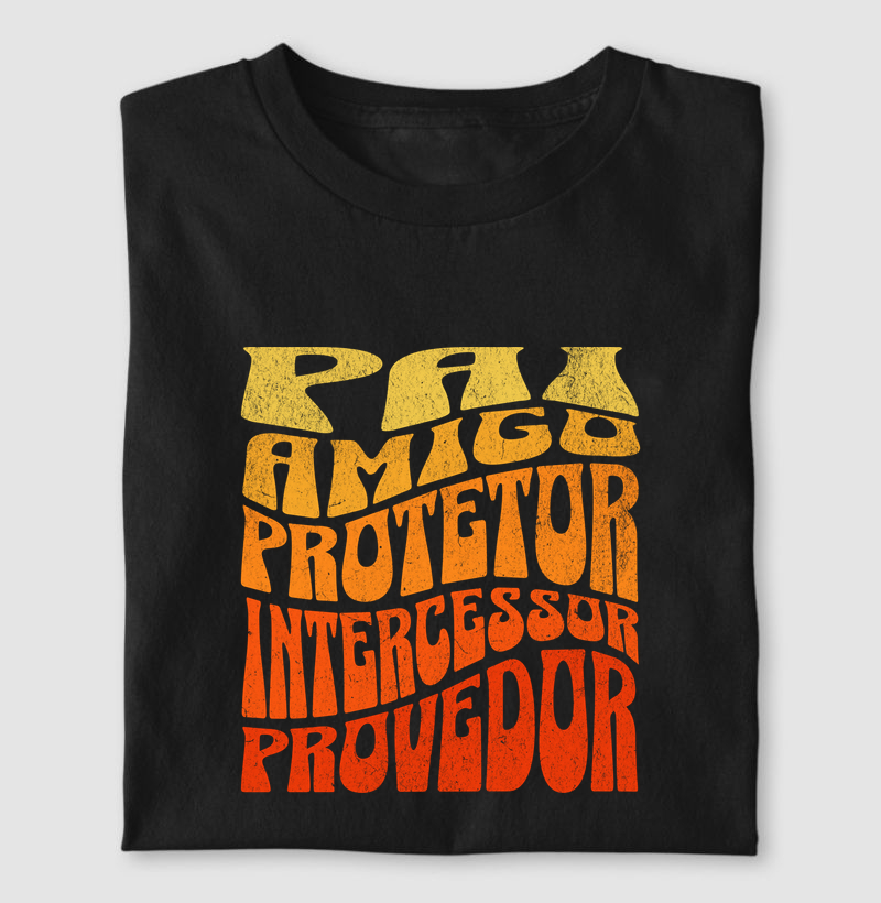 Camiseta Masculina Pai, Amigo, Provedor - Fogo