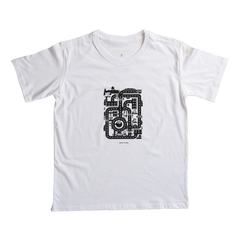 Camiseta Infantil pistinha de brincar 