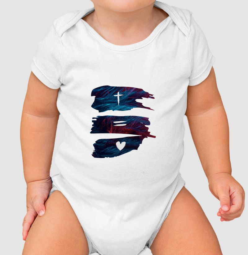 Body Infantil Cruz = AMOR