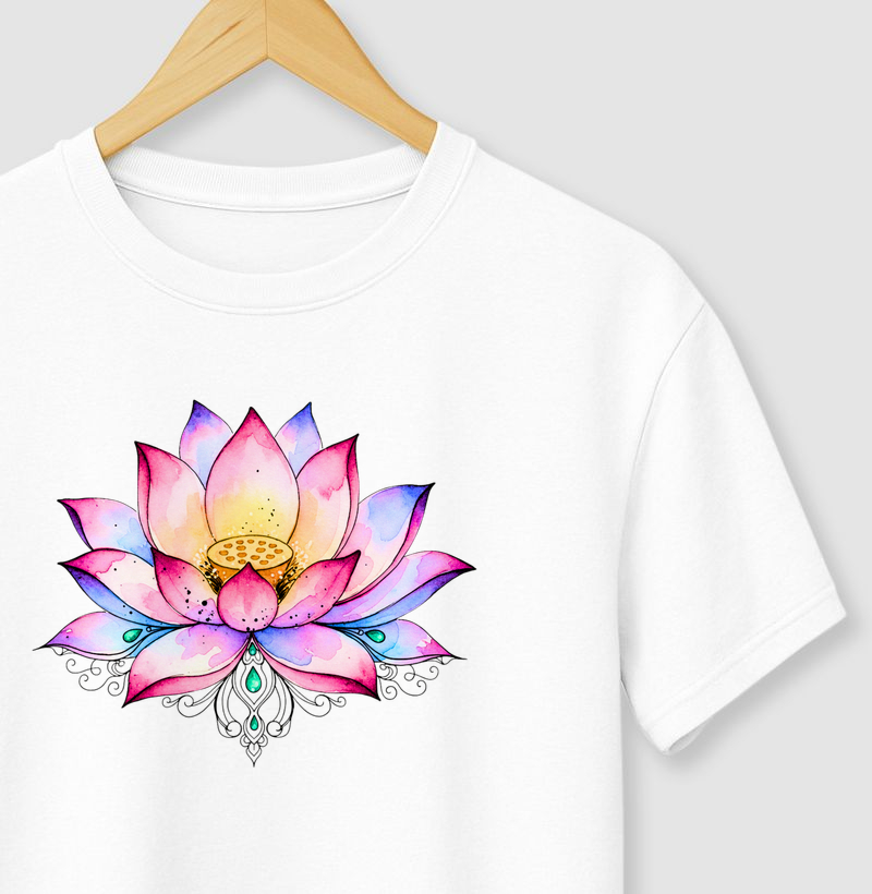 Flor de Lótus - Aquarela