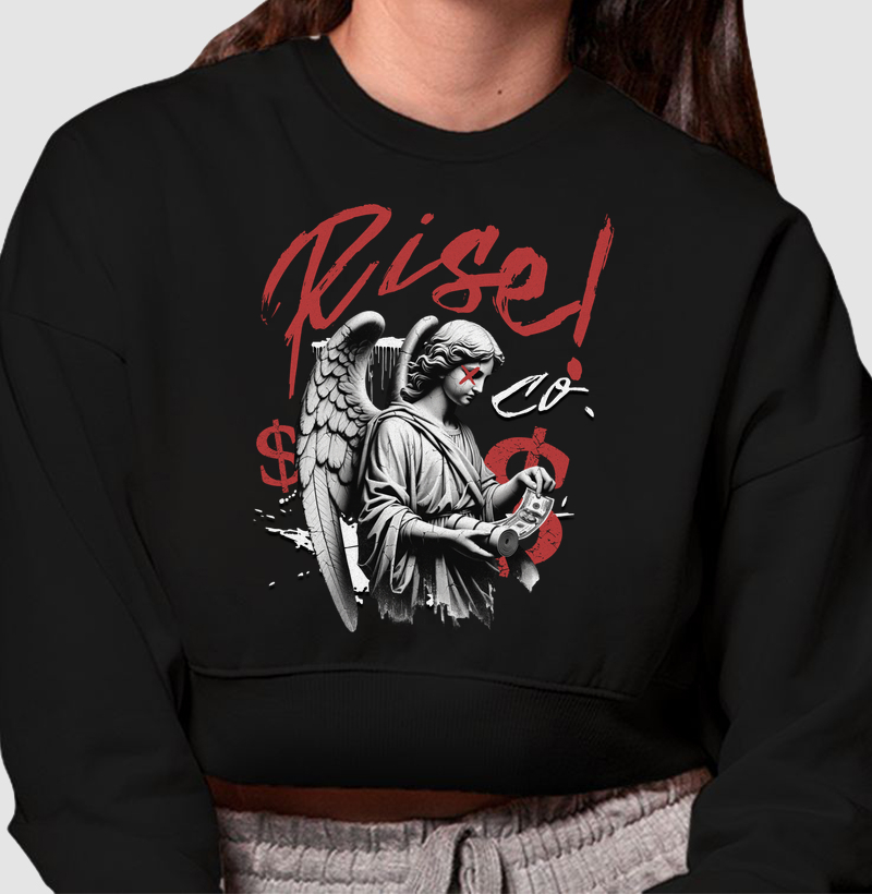 Cropped Moletom Rise! Streetwear Estampa Premium Unissex – Moda Urbana