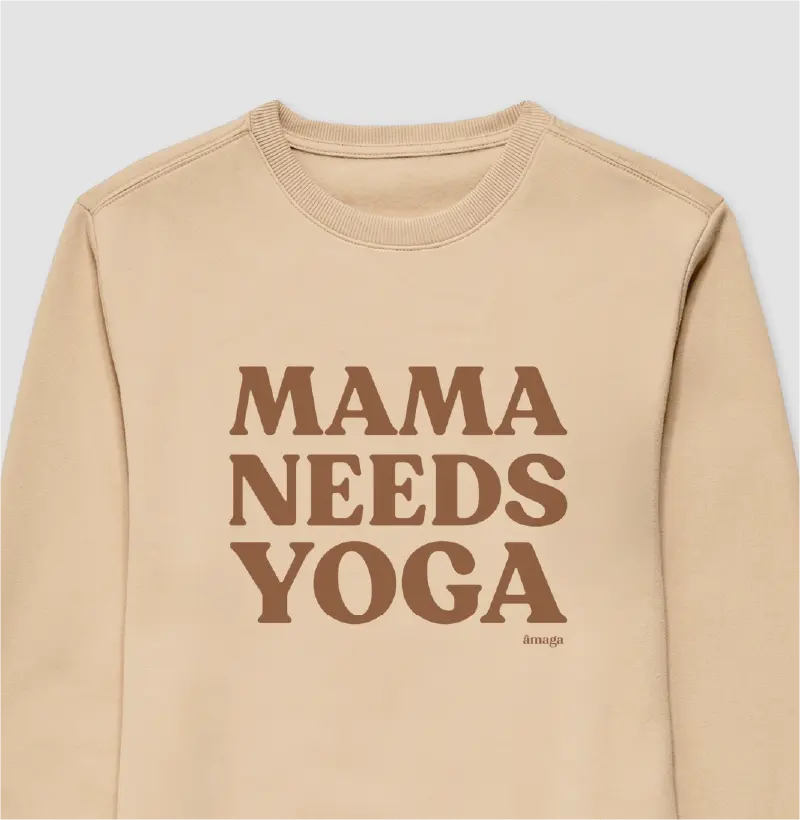 Mama needs yoga [Moletom Sueter Slim]