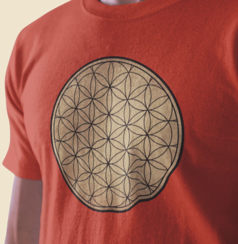 Camiseta Flor da Vida – Geometria Sagrada – Estampa Radiônica Unissex