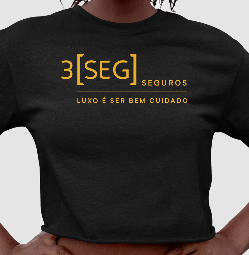 3SEG LUXO É SER BEM CUIDADO Camiseta Cropped - Cropped