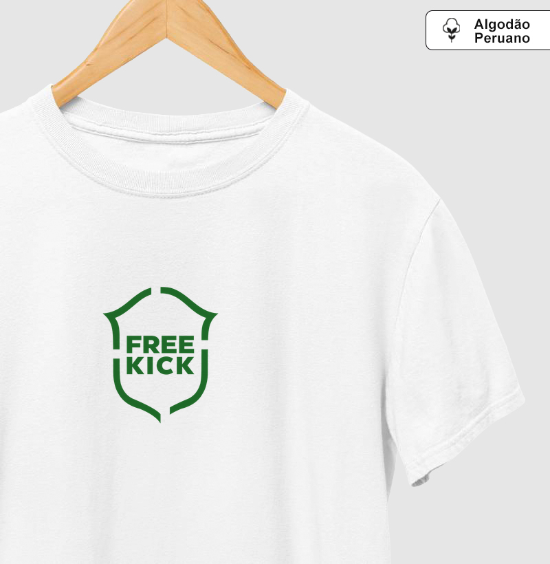 CAMISETA ALGODÃO PERUANO FREE KICK ESCUDO