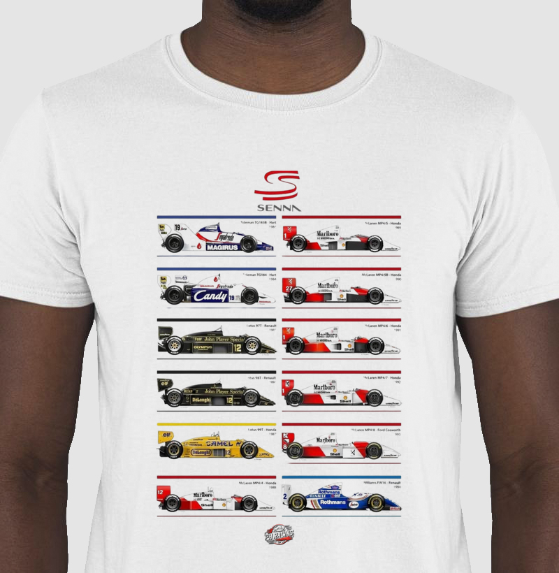 Camiseta - Carros Senna