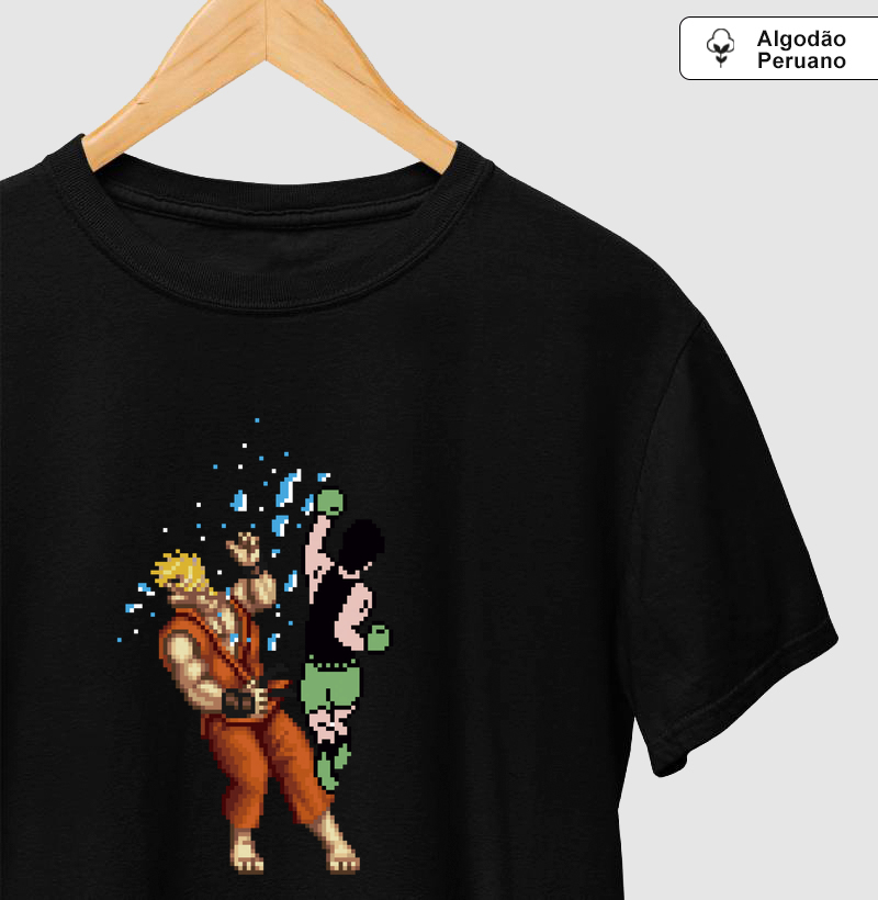 Camiseta Algodão Peruano Luta de Pixel - Ken